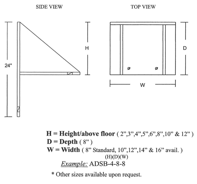 Above Dock Support Brackets / Pit Extenders