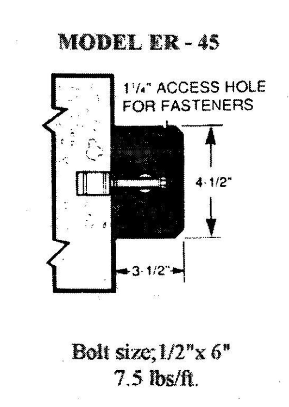 Model ER-45 Extruded Dock Bumpers