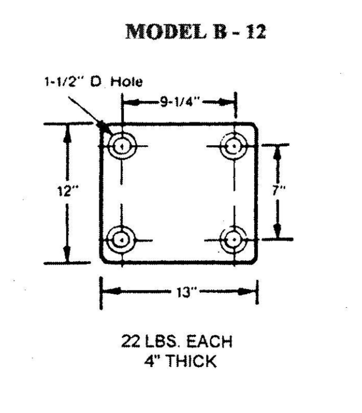 Model B-12 Molded Dock Bumpers