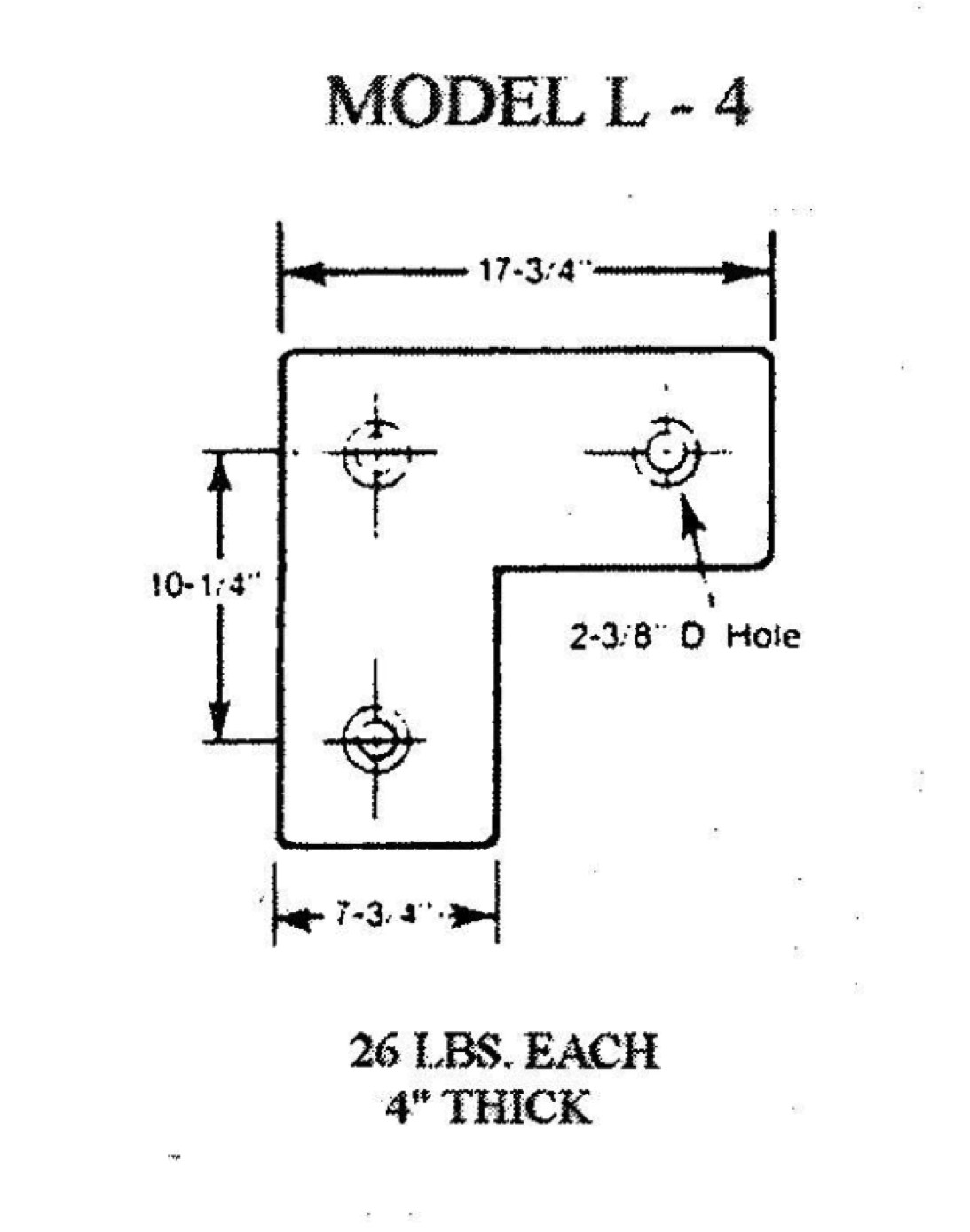 Model L-4 Molded Dock Bumpers