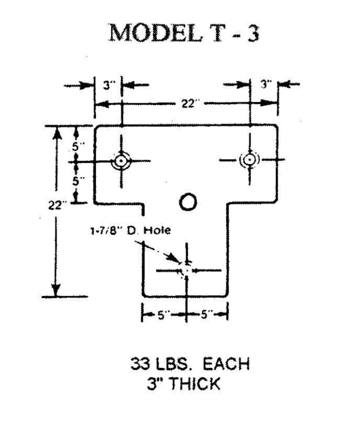 Model T-3 Molded Dock Bumpers